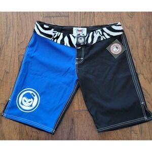 Fighting‎ Girls Women's MMA Board Drawstring Zebra Waistband Shorts Size 34x11